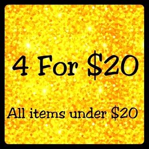 Bundle 4 items for $20 (any item under $20)